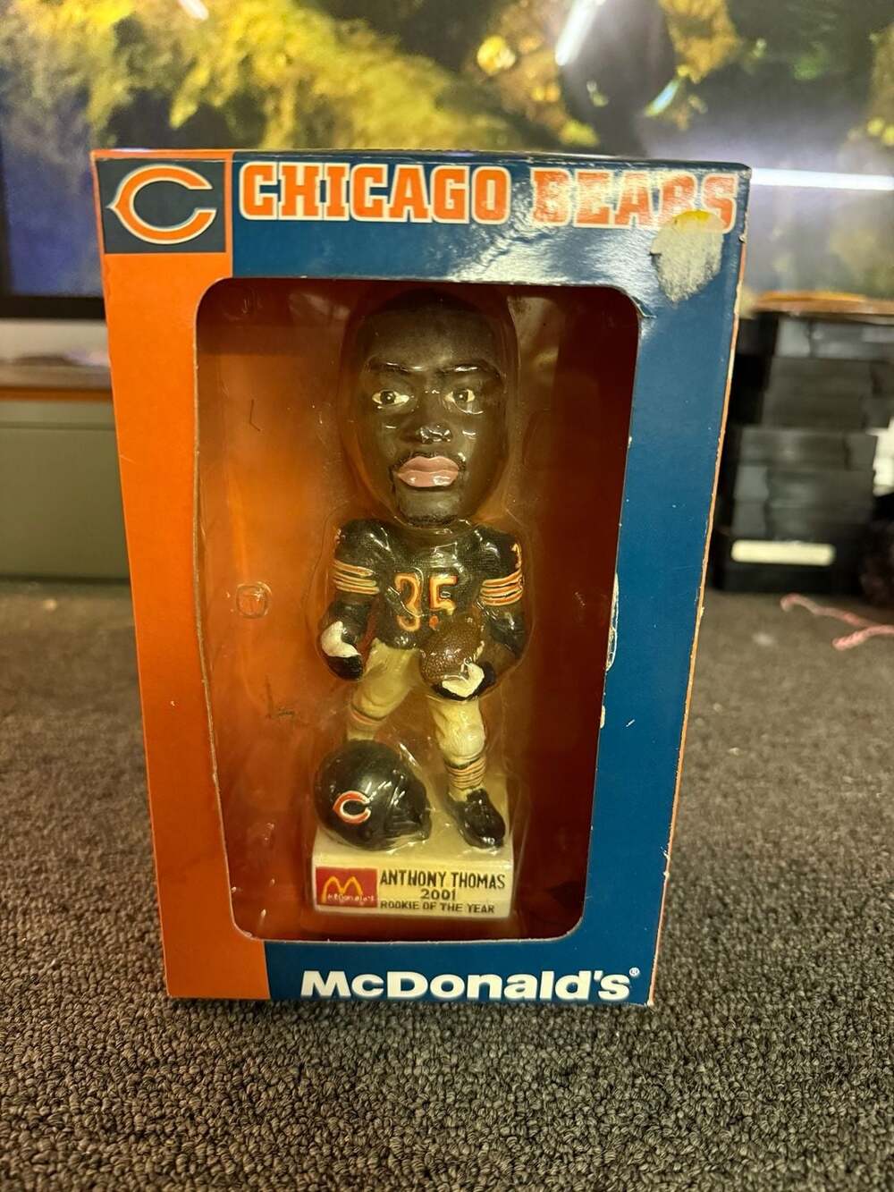 2001 McDonald's Chicago Bears Anthony Thomas Rookie of the Year Bobble Dreams Bo